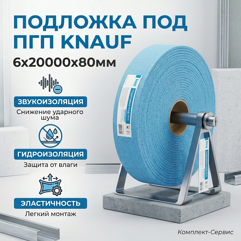 Подложка под ПГП "KNAUF" 6x20000x80мм (шт)