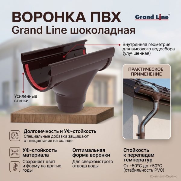 Воронка ПВХ Grand Line шоколадная (шт)