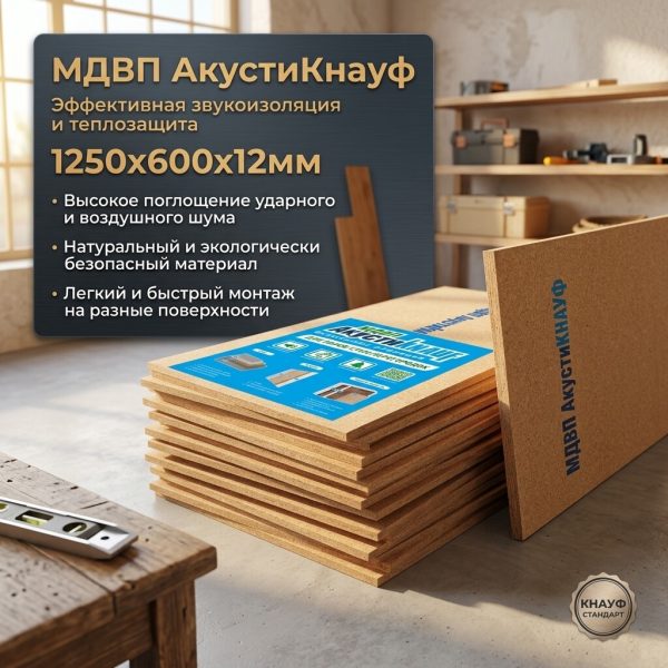 МДВП АкустиКнауф 1250х600х12мм (шт)