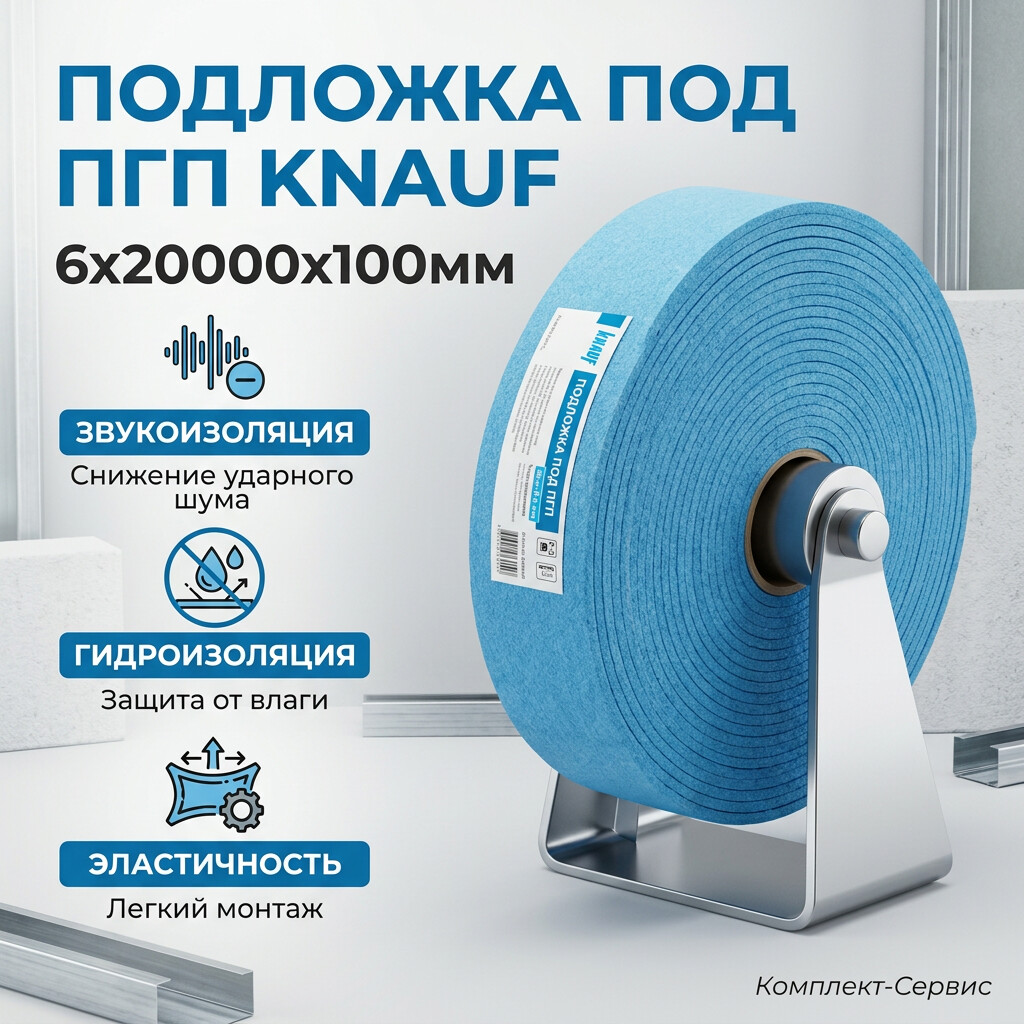 Подложка под ПГП "KNAUF" 6x20000x100мм (шт)