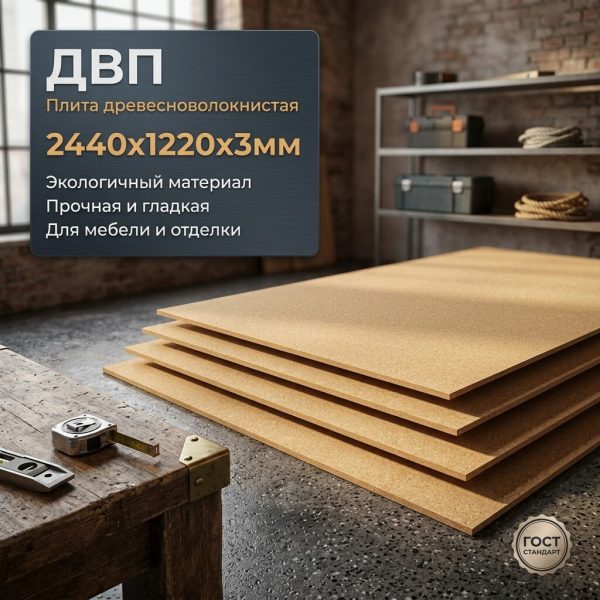 ДВП 2440х1220х3мм (шт)