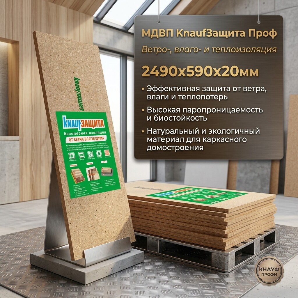 МДВП КнауфЗащита Проф 2490х590х20мм (шт)