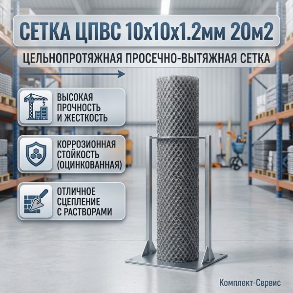 Сетка ЦПВС 10х10х1,2мм 20м2 (шт)