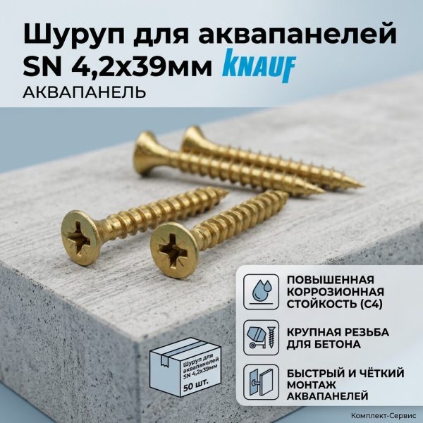 Шуруп для аквапанелей SN 4,2х39мм (шт)