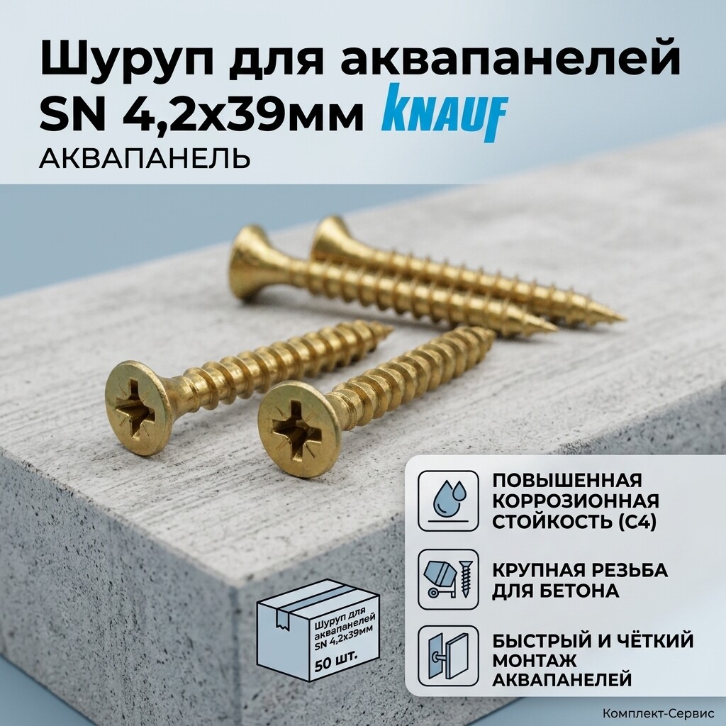 Шуруп для аквапанелей SN 4,2х39мм (шт)