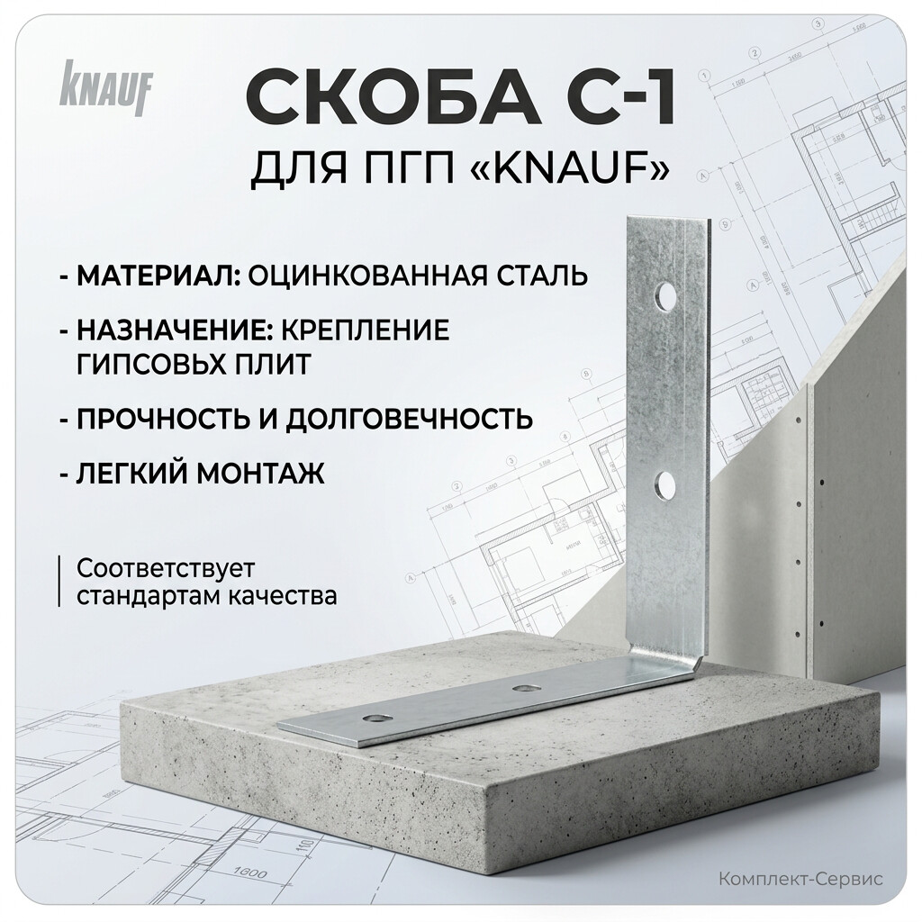 Скоба С 1 для ПГП "KNAUF" (шт)